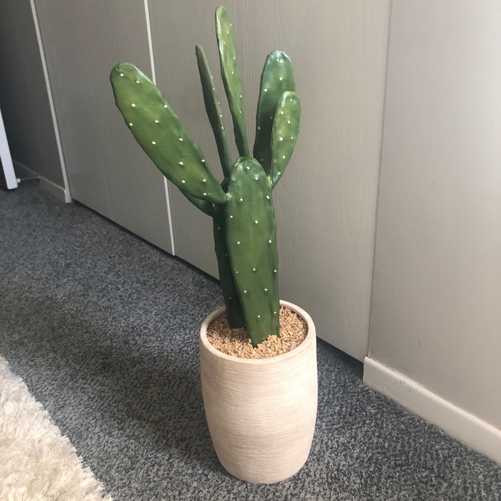 Faux Potted Cactus